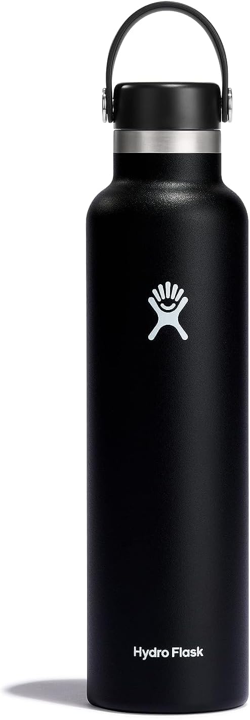 Hydro Flask Stainless Steel Standard Mouth Water Bottle with Flex Cap and Double-Wall Vacuum Insulation