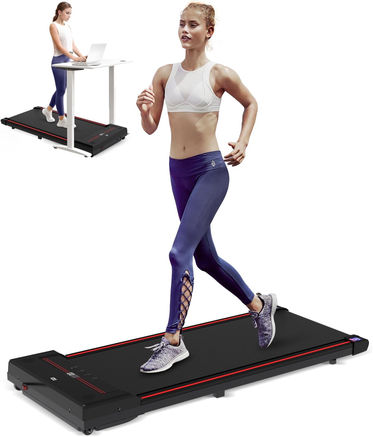 Walking Pad,Under Desk Treadmills for Home,340 Lbs Capacity,3 in 1 Portable Walking Pad