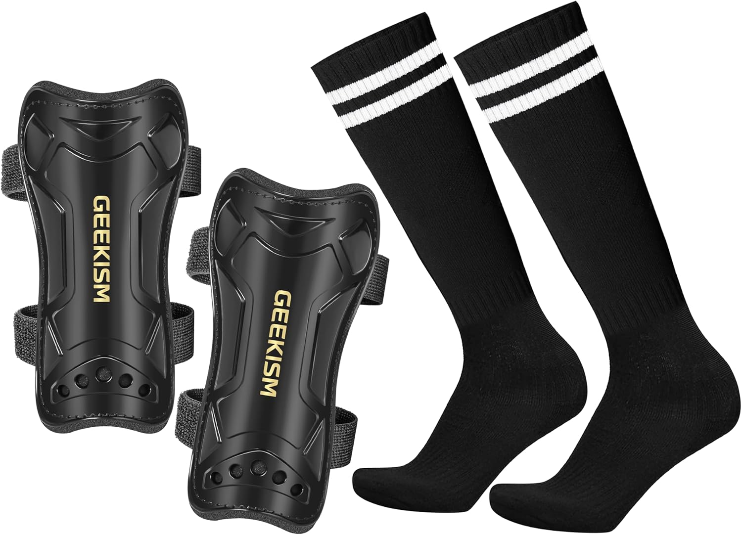 Soccer Shin Guards for Youth Kids Toddler, Protective Soccer Shin Pads & Sleeves Equipment - Football Gear for 3 5 4-6 7-9 10-12 Years Old Children Teens Boys Girls