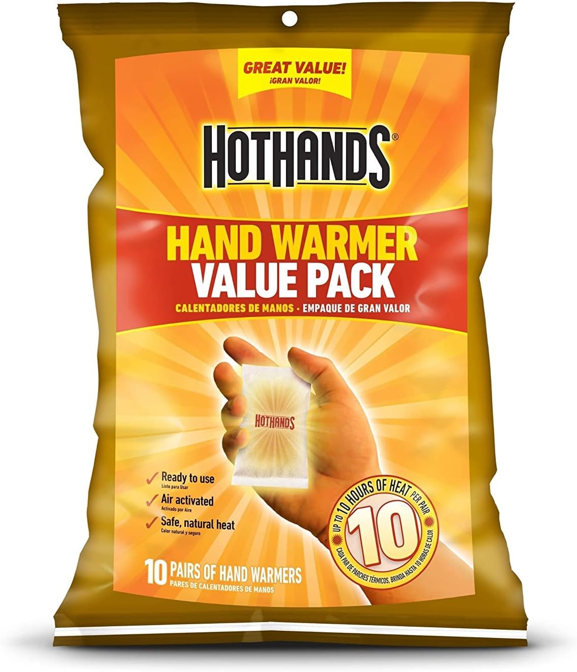 HotHands Hand Warmer Value Pack, 10 Count (Pack of 1)