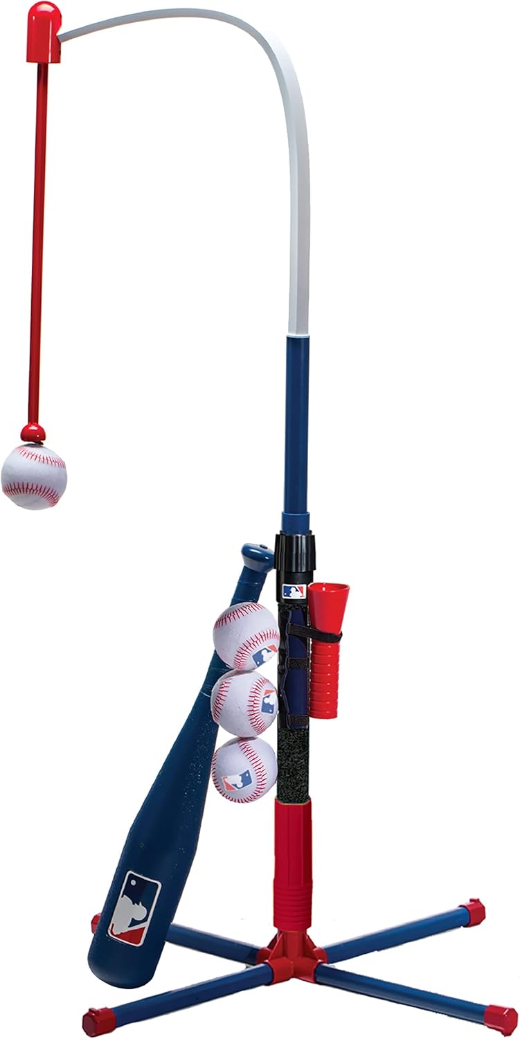 Franklin Sports Grow-with-Me Kids Baseball Batting Tee + Stand Set for Youth + Toddlers - Youth Baseball, Softball + Teeball Hitting Tee Set for Boys + Girls