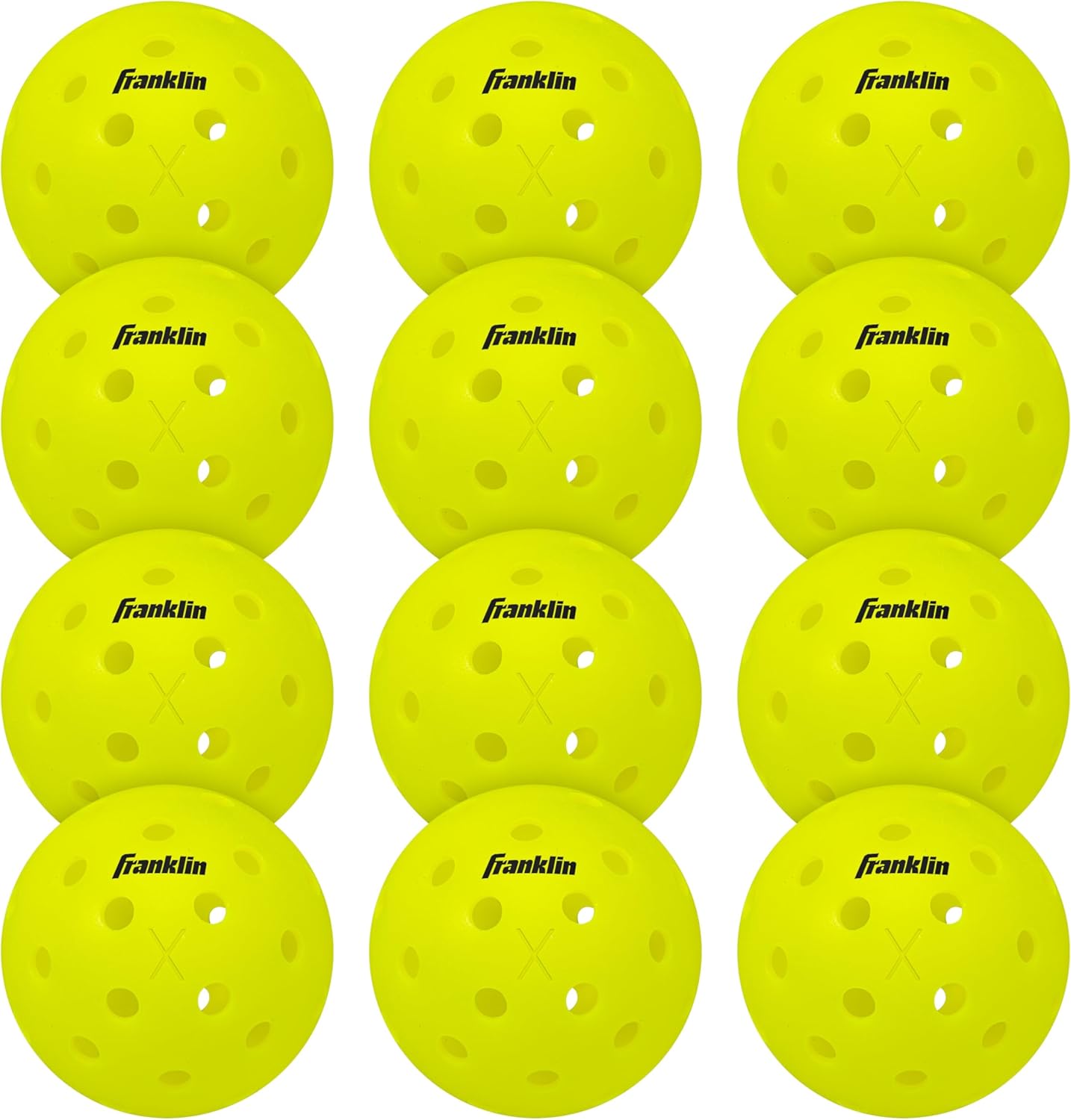 Franklin Sports Outdoor Pickleballs - X-40 Pickleball Balls - USA Pickleball (USAPA) Approved - Official US Open Ball