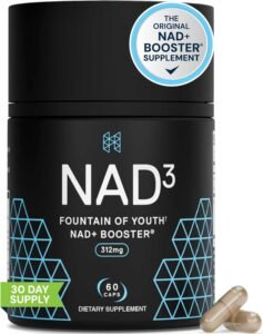 HPN NAD3 Clinical NAD+ Booster, Cellular Health & Natural Energy – NAD Supplement for Healthy Aging, Metabolic Support, NRF2 & Longevity, Nicotinamide Riboside & NMN Alternative, 60ct, 30-Day Supply