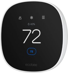 ecobee Smart Thermostat Essential – Energy Star Certified programmable Wi-Fi Thermostat – Works with Siri, Alexa, and Google Assistant