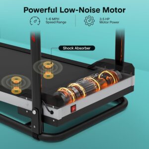 SereneLife Treadmills for Home with 13% Manual Incline Treadmill, 3.5HP – Compact Digital Portable Foldable Treadmill with Speakers, Bluetooth, App Sync, Heart Rate Monitor, for Walking, Running, Gym