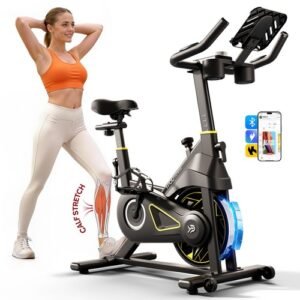 Exercise Bike with Comfortable Seat Cushion, Low Noise for Home with 330 LBS