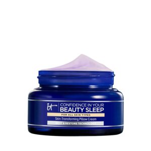 IT Cosmetics Confidence in Your Beauty Sleep Night Cream – Anti-Aging Face Moisturizer, Ceramides & Hyaluronic Acid, Visibly Improves Fine Lines, Wrinkles, Dryness, Dullness & Loss of Firmness