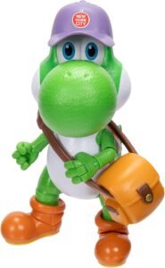 The Super Mario Galaxy Movie 5” Action Figures Series 1 – Yoshi Figure with Hat, Sunglasses, and Satchel Accessories – Premium Details 20 Points of Articulation