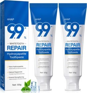 Hydroxyapatite Toothpaste, Enamel Care Nano Hydroxyapatite Toothpaste for Sensitive Teeth, 2Pack 8.46 Oz, Natural Mint for Extra Freshness, Non-Irritating Formula