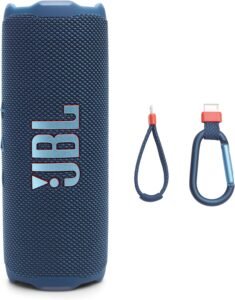 JBL Flip 7 – Portable Waterproof and Drop-Proof Speaker, Bold JBL Pro Sound with AI Boost, 16Hrs of Playtime, and PushLock System with Interchangeable Accessories (Blue)
