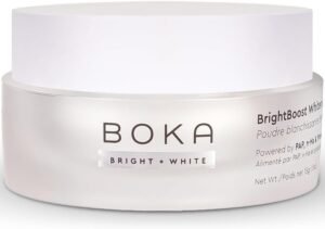 Boka Teeth Whitening Powder – Nano Hydroxyapatite, Appropriate for Sensitive Teeth, Whitening – Toothpaste Alternative with Essential Oils, Has Probiotics, Multivitamins & Aloe