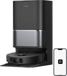 DREAME L40 Ultra Gen 2 Robot Vacuum and Mop with 25,000Pa Suction, Extendable Side Brush and Mop, All-in-One Self-Emptying & Cleaning Dock, Voice & App Control, Black