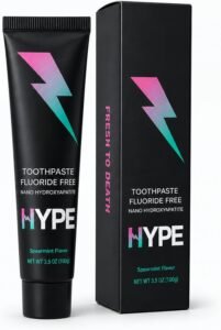 Hype Nano Hydroxyapatite Toothpaste – Fluoride Free Remineralizing Toothpaste for Enamel Care & Sensitive Teeth, SLS Free Natural Whitening Formula, Dentist Developed, Spearmint – 3.5 oz