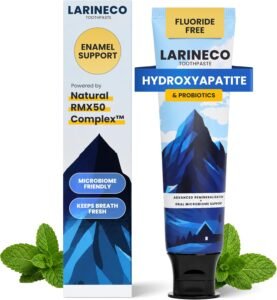 Larineco Nano Hydroxyapatite Toothpaste – Sulfate Free Remineralizing Toothpaste – Enamel Care, Gentle Whitening, Sensitive Teeth – 4oz