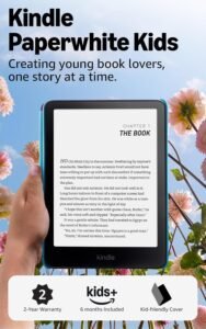 Amazon Kindle Paperwhite Kids 16GB (newest model) – larger 7″ glare-free display – Kids read an average of 1+ hour per day with Kindle – Cyber City