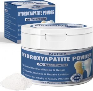 100% Pure Nano Hydroxyapatite Powder for DIY Toothpaste, Nano Hydroxyapatite for Deeper Remineralization Support, Sensitivity Comfort, Natural Whitening Support & Cavity Defense, Fluoride-Free