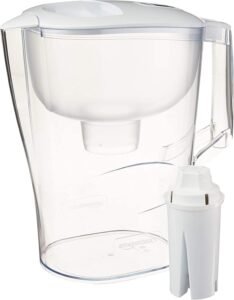 Amazon Basics 10-Cup Water Filter Pitcher Compatible with Brita Filters