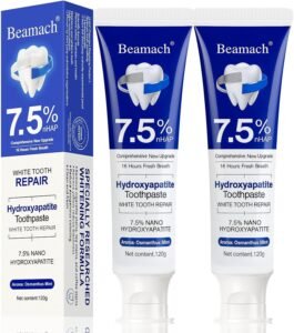 Hydroxyapatite Toothpaste – Fluoride-Free Nano Hydroxyapatite Toothpaste 7.5 | Enamel Repair | Breath Freshening | Mild Mint | Appropriate for Sensitive Teeth 4.23oz (2)