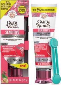 GuruNanda Hydroxyapatite Toothpaste for Sensitivity, Fluoride Free, 4.2oz