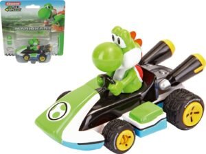 Carrera Pull & Speed 15818406 Official Licensed Kids Mario Kart Toy Car Pull Back Vehicle for Ages 3 and Up – Yoshi