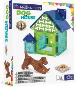 MAGNA-TILES Dog House 13-Piece Magnetic Construction Set, The Original Magnetic Building Brand
